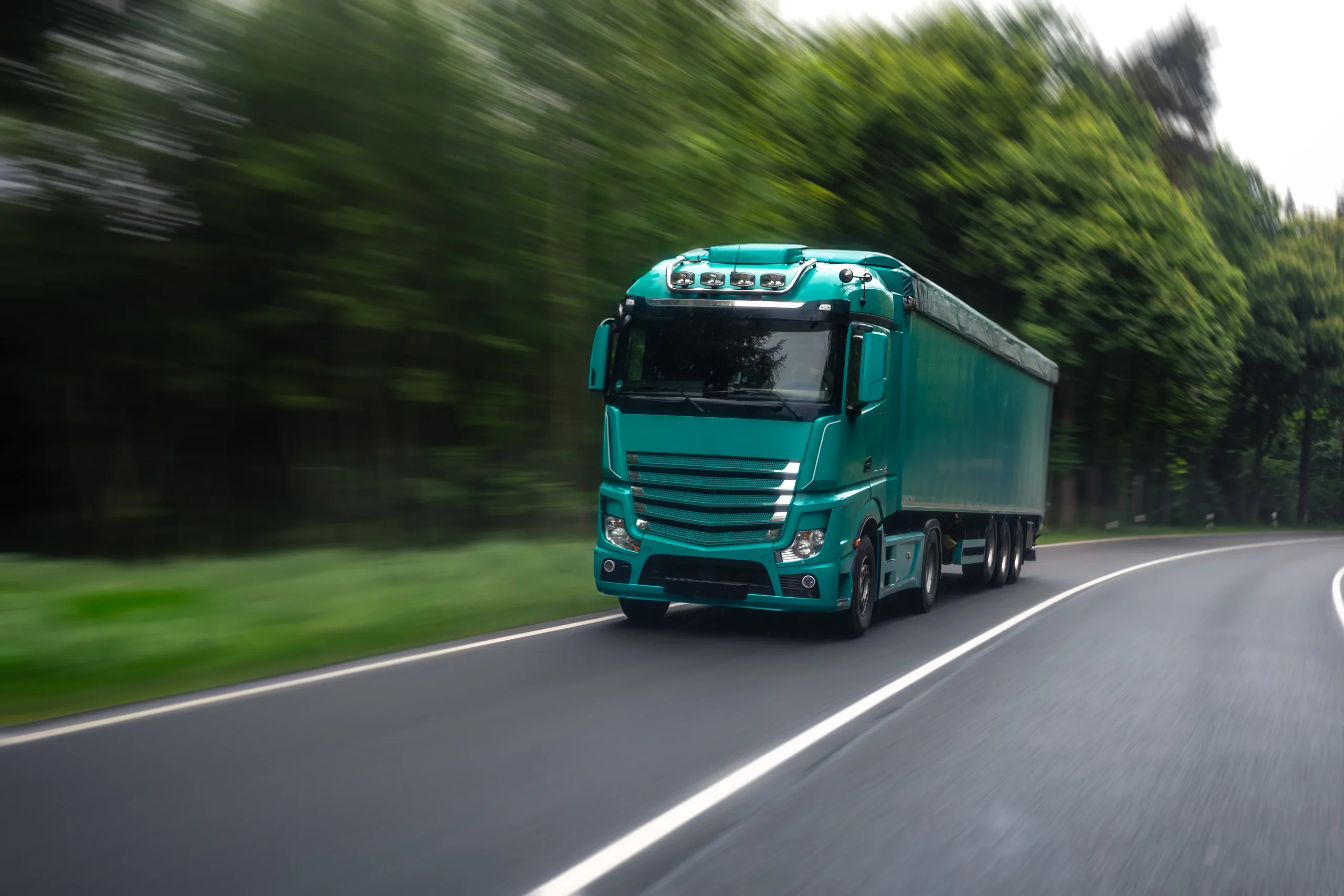An HGV on a UK road — illustrative